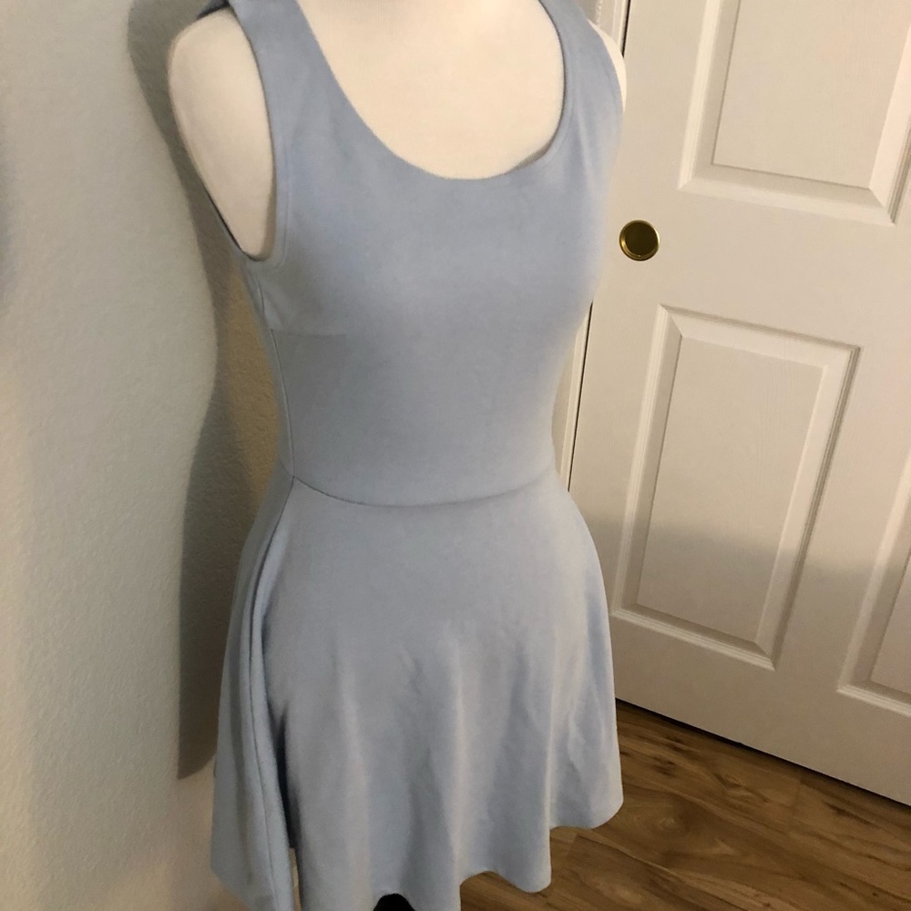 Light baby blue skater dress